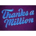 thumbnail image 1 of RSVP Thanks a Million : Embossed Blue Text on Purple Premium Thank You Card, 1 of 2