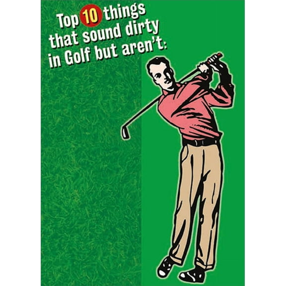 RSVP Top 10 Things That Sound Dirty in Golf Funny / Humorous Birthday Card