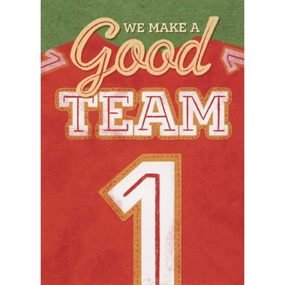 RSVP We Make a Good Team - Number One Jersey Father's Day Card for Husband
