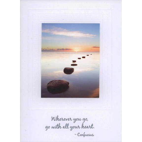 RSVP Wherever You Go Stepping Stones : Confucius Quote Graduation Congratulations Card