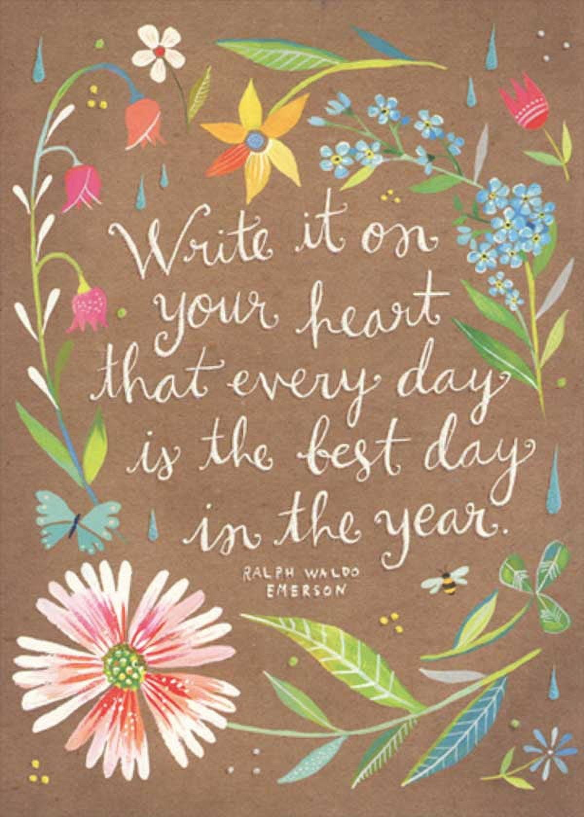 RSVP Write It On Your Heart : Ralph Waldo Emerson Quote Birthday Card ...