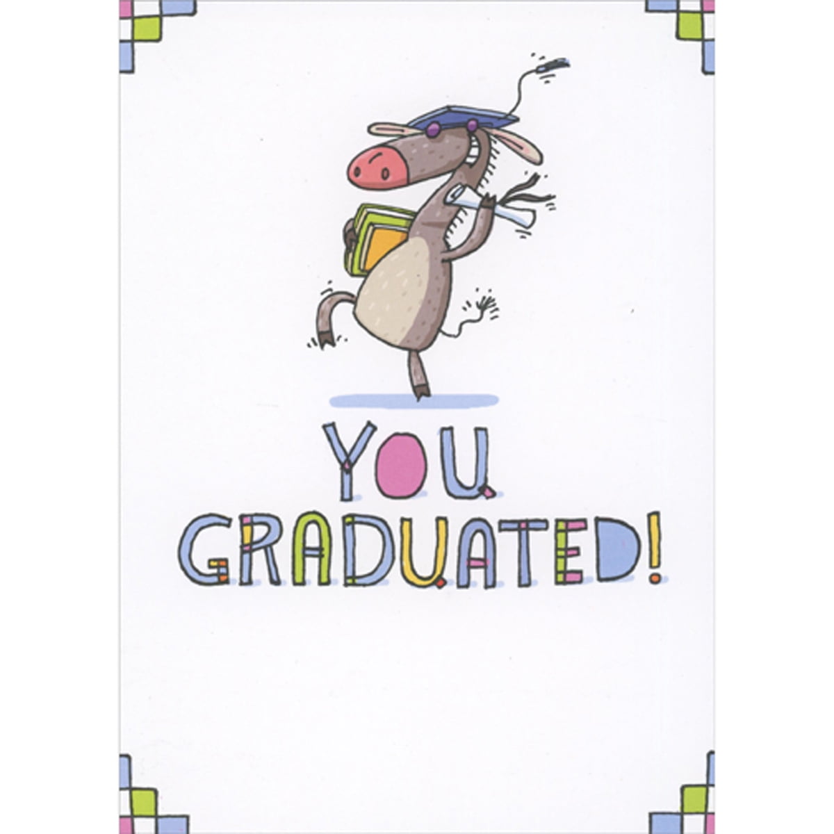 RSVP You Graduated: Dancing Donkey Holding Diploma Funny / Humorous ...