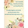 thumbnail image 1 of RSVP You're Remarkable, You Radiate Happiness : Bird And Flowers Birthday Card, 1 of 2