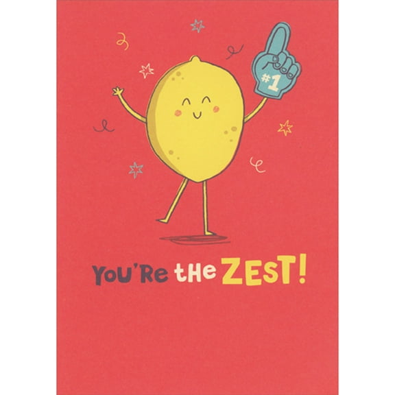RSVP You're the Zest: Lemon with Foam Number One Hand Funny Administrative Professional's Day Card