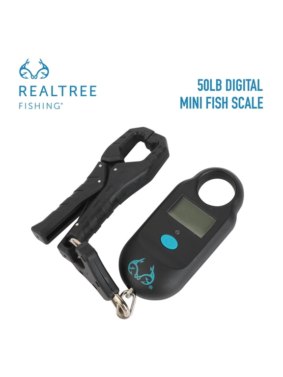 Fishing Digital Fish Scale, 50 lb, LCD Display, Includes 4 in Mini Lip Gripper