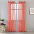 thumbnail image 1 of RT Designers Collection Cara Grommet Curtain Panel for Windows 54" x 84" Coral, 1 of 5
