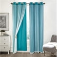 thumbnail image 1 of RT Designers Collection  84 in. Hendrix Double Layer Blackout Grommet Panel, Turquoise - Pack of 2, 1 of 1