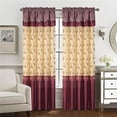 thumbnail image 1 of RT Designers Collection  90 in. Pia Embroidered Panel with Double Valance, Burgundy, 1 of 5