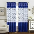 thumbnail image 1 of RT Designers Collection PNP48556 90 in. Pia Embroidered Panel with Double Valance, Navy, 1 of 2