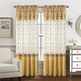 thumbnail image 1 of Priscilla Embroidered Panel With Double Valance 54'' x 90'' Gold, 1 of 2