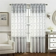 thumbnail image 1 of RT Designers Collection  90 in. Priscilla Embroidered Panel with Double Valance, Silver, 1 of 3