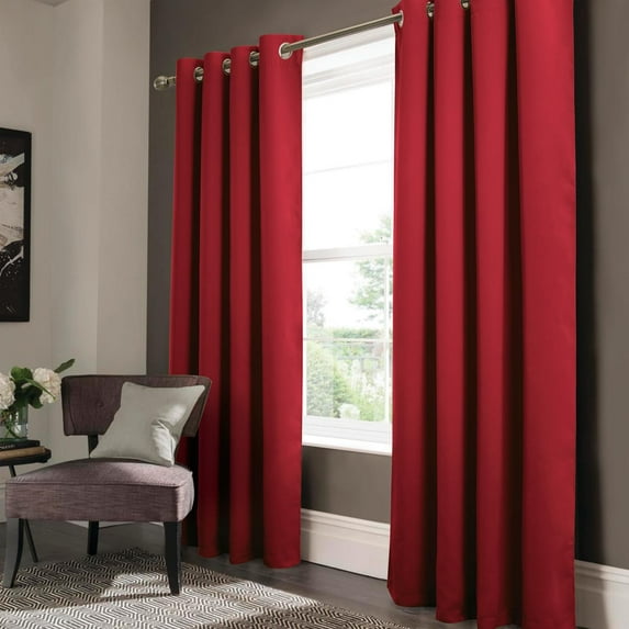 RT Designers Collection Anchorage Premium Blackout Grommet Curtain Panel 54" x 63" Red