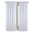 thumbnail image 1 of RT Designers Collection Andrea Emb Metallic Doily Rod Pocket Room Darkening Curtain Panels for Bedroom 54" x 95" White, 1 of 1