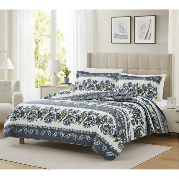 RT Designers Collection BSHC362K Hudson Charity Pinsonic Quilt - King Size - 3 Piece