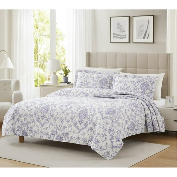 RT Designers Collection BSHD364K Hudson Dallas Pinsonic Quilt - King Size - 3 Piece