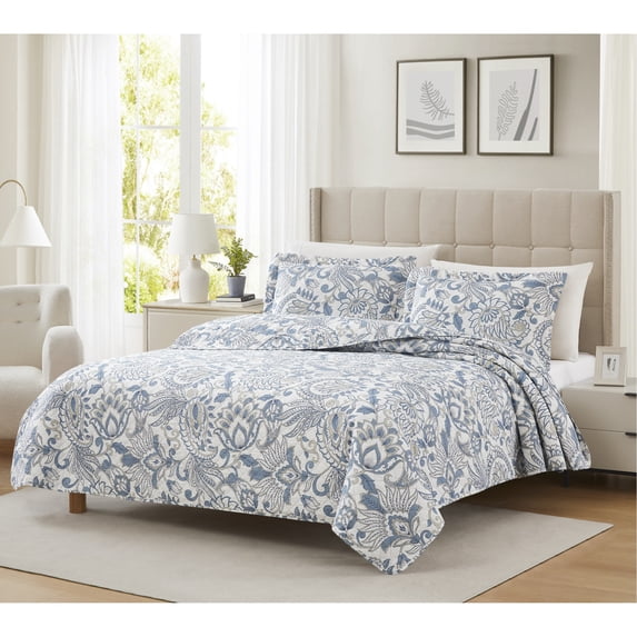 RT Designers Collection BSHJ360Q Hudson Jenna Pinsonic Quilt - Queen Size - 3 Piece