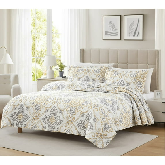 RT Designers Collection BSMA357Q Mayfair Archer Pinsonic Quilt - Queen Size - 3 Piece