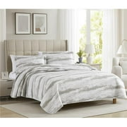 RT Designers Collection Bonaire Tan Marble 3-Pieces Pinsonic Quilt Set Queen Beige