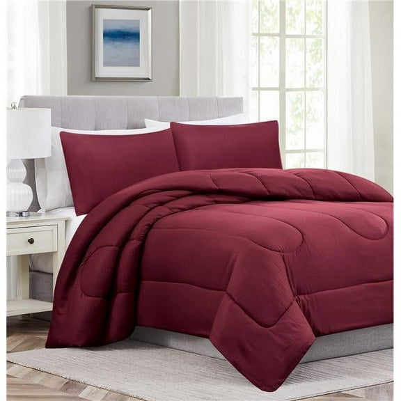 RT Designers Collection CME20277Q Encino Comforter, Red - Queen Size - 3 Piece