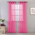 thumbnail image 1 of RT Designers Collection Cara Grommet Curtain Panel for Windows 54" x 84" Neon Pink, 1 of 3
