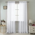 thumbnail image 1 of RT Designers Collection Celine Sheer 55 x 90 in. Rod Pocket Curtain Panel White, 1 of 5
