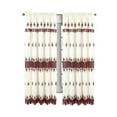thumbnail image 1 of RT Designers Collection Donna Macrame Construction 3" Rod Pocket Curtain Panel 54" x 84" Beige/Burg, 1 of 2
