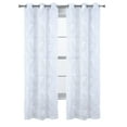thumbnail image 1 of RT Designers Collection Faye Grommet Metallic Sheer Printed Doily Curtain Panel 54" x 84" Sage, 1 of 2