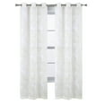 thumbnail image 1 of RT Designers Collection Faye Grommet Metallic Sheer Printed Doily Curtain Panel 54" x 84" Taupe, 1 of 2