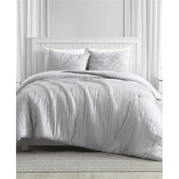 Ramallah Trading Company, Inc. Greenport Crinkle Comforter Set with Shams Silver Queen