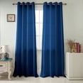 thumbnail image 1 of RT Designers Collection Nancy Faux Luxurious Silk Grommet Curtain Panel 54" x 63" Navy, 1 of 4