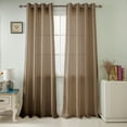 thumbnail image 1 of RT Designers Collection Nancy Faux Luxurious Silk Grommet Curtain Panel 54" x 84" Taupe, 1 of 2