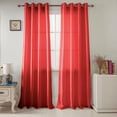 thumbnail image 1 of RT Designers Collection Nancy Faux Silk Grommet Curtain Panel 54" x 84" Red, 1 of 2