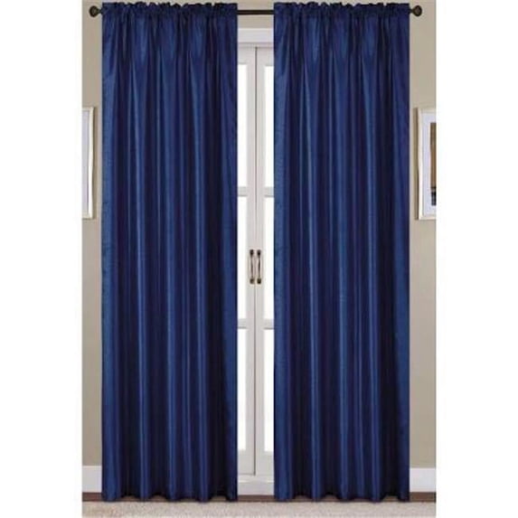 RT Designers Collection Nikki Faux Silk Rod Pocket Curtain Panel - 54 x 95, Red