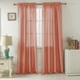 thumbnail image 1 of RT Designers Collection Nikki Premium Rod Pocket Curtain Panel 54" x 84" Coral, 1 of 1