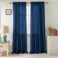 thumbnail image 1 of RT Designers Collection Nikki Premium Rod Pocket Curtain Panel 54" x 90" Navy, 1 of 3