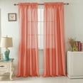 thumbnail image 1 of RT Designers Collection PNN03124 Nikki Faux Silk 54 x 84 in. Rod Pocket Curtain Panel, Coral, 1 of 3