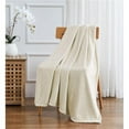thumbnail image 1 of RT Designers Collection Morgan Perfect for Afternoon Naps or Home Decor Solid Matte Fleece Throw 50"x70" Beige, 1 of 2