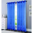 thumbnail image 1 of RT Designers Collection Wanda Box Voile Light Filtering One Grommet Curtain Panel 54" x 90" Neon blue, 1 of 6