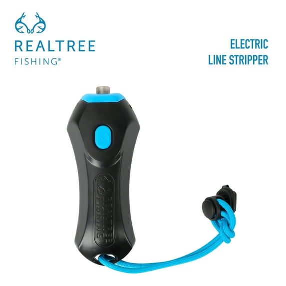 Realtree Electric Fishing Line Stripper with Grinding Stone Black and Blue