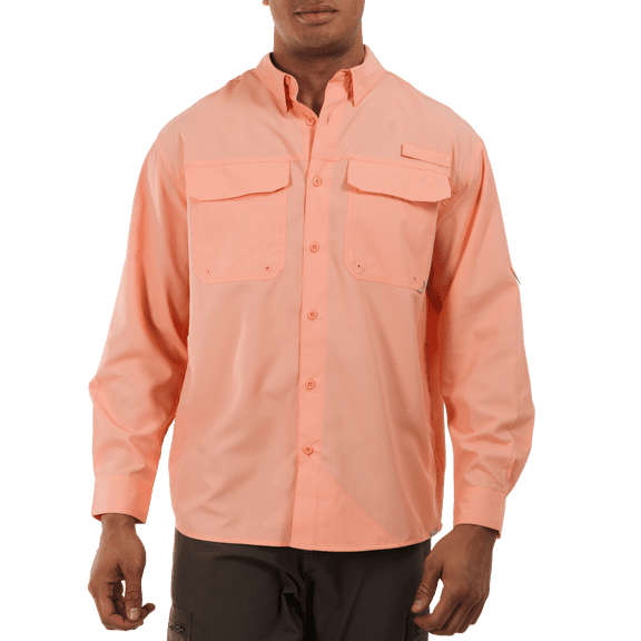 Realtree Men's Salmon Small Long Sleeve Guide Shirt