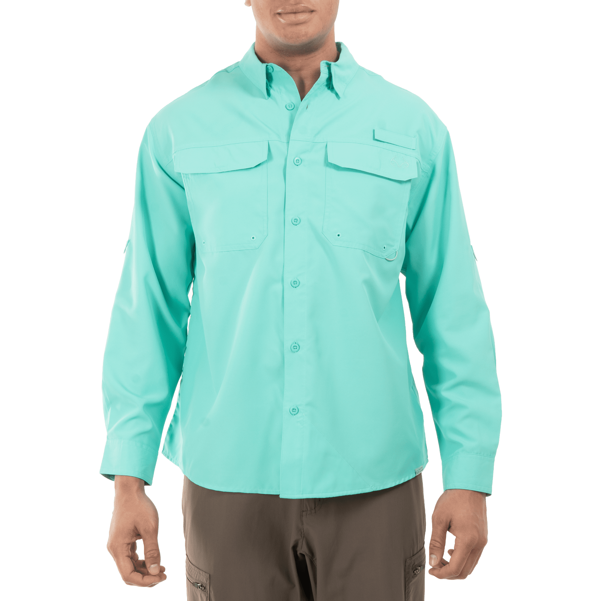 Realtree Men's Electric Green Small Long Sleeve Guide Shirt