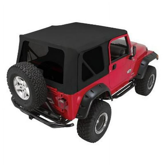 RT Off-Road Replacement Soft Top with Tinted Windows (Black Denim) - RT10215T Fits select: 1997-2003 JEEP WRANGLER / TJ, 2004-2006 JEEP WRANGLER / TJ X
