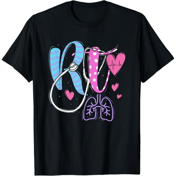 RT - Respiratory Therapist Therapy Medical Practitioner T-Shirt100% pure cotton short-sleeved shirt for both men and women
