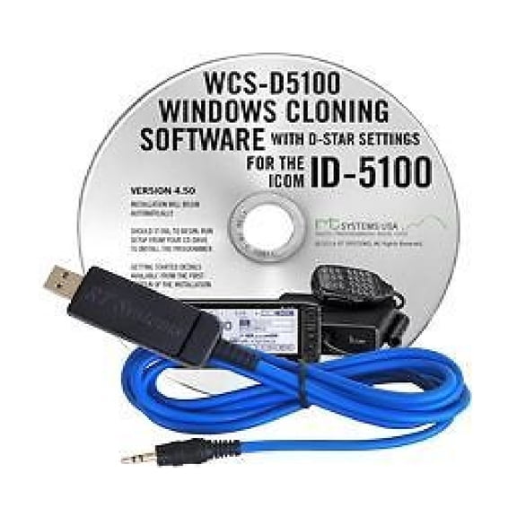 RT-SYSTEMS WCSD5100-USB Programming Software and USB-29A for Icom ID-5100A