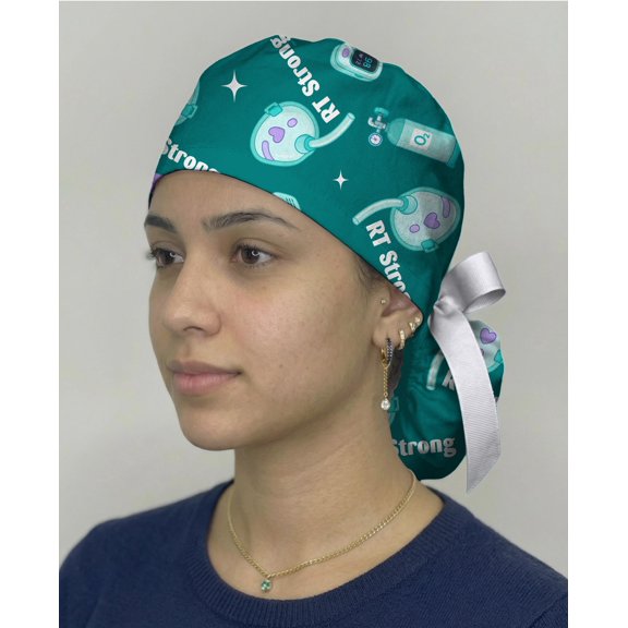 RT Strong Scrub Cap, Respiratory Therapist Surgical Cap, Respiratory Care Scrub Hat, Oxygen Mask Medical Cap, RT Week Gift
