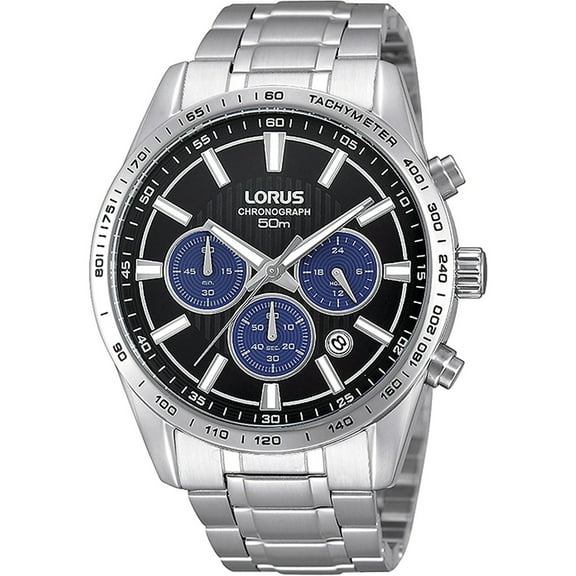 RT347DX-9,Men's Chronograph,Stainless Steel case & Bracelet,Dark Dial,50m WR,With Box,RT347DX9