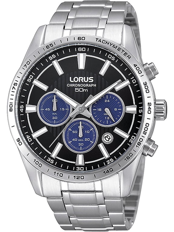 RT347DX-9,Men's Chronograph,Stainless Steel case & Bracelet,Dark Dial,50m WR,With Box,RT347DX9