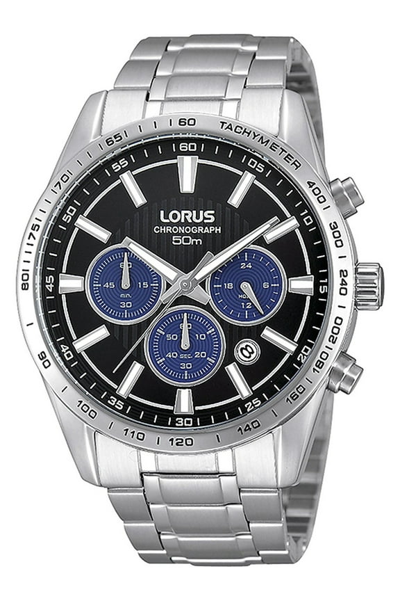 RT347DX-9,Men's Chronograph,Stainless Steel case & Bracelet,Dark Dial,50m WR,With Box,RT347DX9