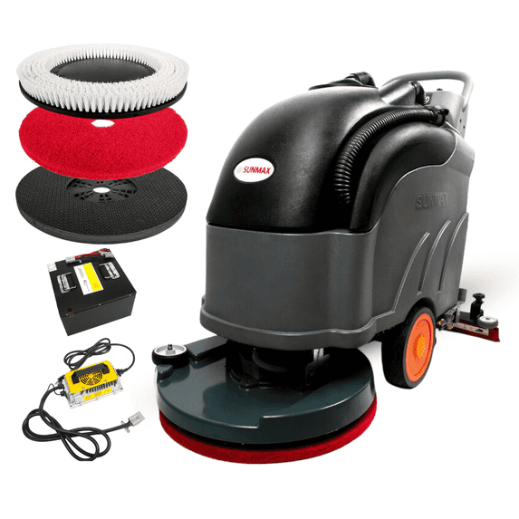 RT50D+ Self-Propelled Battery Powered Floor Scrubber, 22" Brush Cleaning Path, Lithium Battery