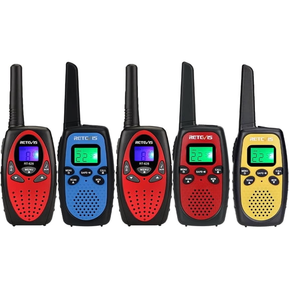 RT628 Walkie Talkies for Kids,Long Range 2 Way Radio Bundle with RT628S Safe Mode Kids Walkie Talkies for Adult 5-12 Year Old,Children Gift to Outside Adventure(4 Pack)